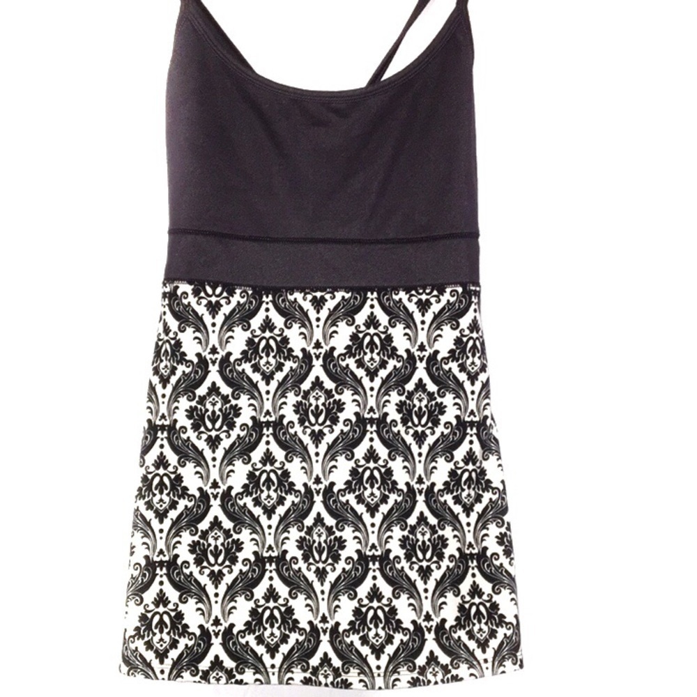 Soybu tank black ivory paisley tank‎ small